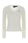 Polo Ralph Lauren White Cotton Sweater In White