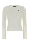 Polo Ralph Lauren White Cotton Sweater In White