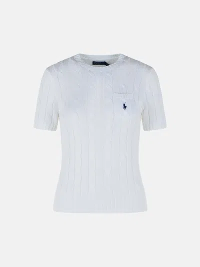 Polo Ralph Lauren White Cotton Sweater