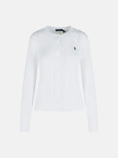 Polo Ralph Lauren White Cotton Sweater In Blue