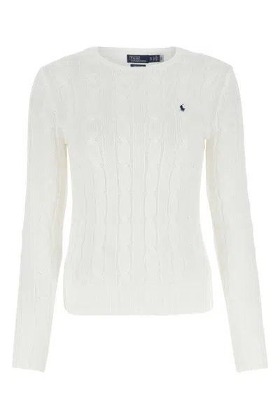 Polo Ralph Lauren White Cotton Sweater