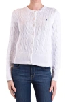 Polo Ralph Lauren Embroidered Cable-knit Cotton Cardigan In White