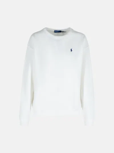 Polo Ralph Lauren White Cotton Sweatshirt