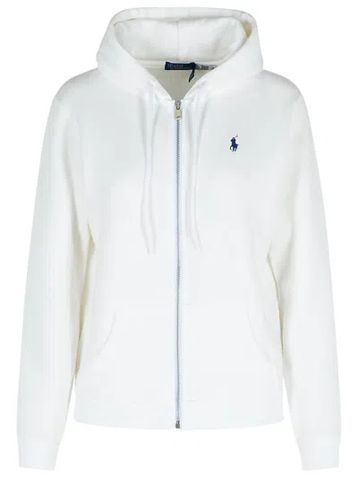 POLO RALPH LAUREN POLO RALPH LAUREN WHITE COTTON SWEATSHIRT