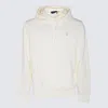 Polo Ralph Lauren Mens Embroidered-logo Double-knit Cotton-jersey Hoody Pale Cream Xl