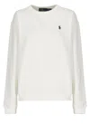 Polo Ralph Lauren Relaxed Fit Eco-conscious Sweatshirt With Subtle Logo In White