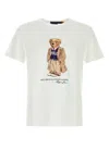 Polo Ralph Lauren White Polo Bear T-shirt Custom Slim-fit