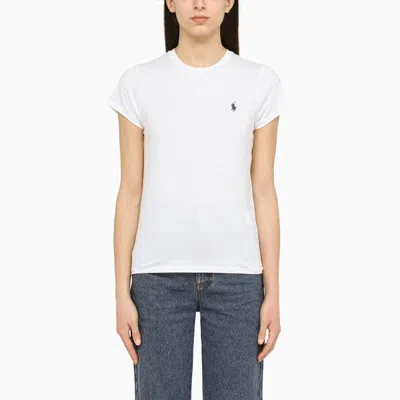 Polo Ralph Lauren White Cotton T-shirt With Logo