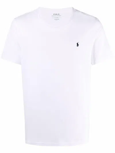 POLO RALPH LAUREN WHITE COTTON T-SHIRT WITH LOGO POLO RALPH LAUREN