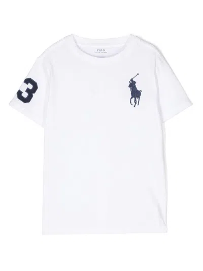 Polo Ralph Lauren Kids' Toddler And Little Boys Big Pony Cotton Jersey T-shirt In White