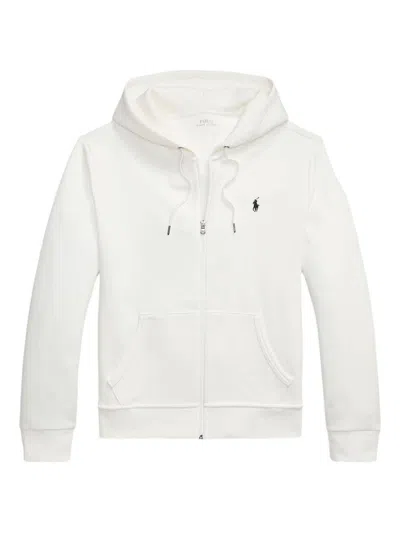 Polo Ralph Lauren White Cotton Zip-up Hoodie