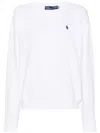 Polo Ralph Lauren White Crewneck Sweatshirt With Pony Detail On The Front In White
