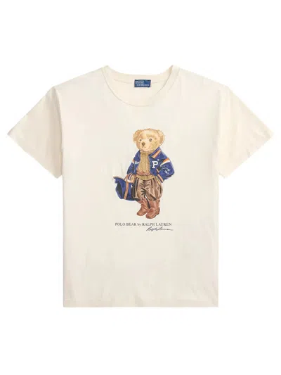 Polo Ralph Lauren White Graphic Crew Neck T-shirt