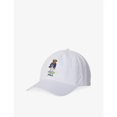 Polo Ralph Lauren Kids' White  X Wimbledon Embroidered Cotton Cap