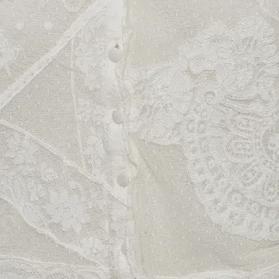 Pre-owned Polo Ralph Lauren White Lace And Tulle Vest M