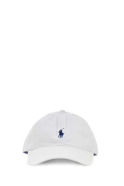 Polo Ralph Lauren White Linen Baseball Cap