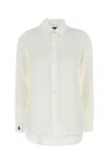 Polo Ralph Lauren White Linen Oversize Shirt In White