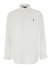 Polo Ralph Lauren Embroidered-logo Cotton Shirt In Ceramic White