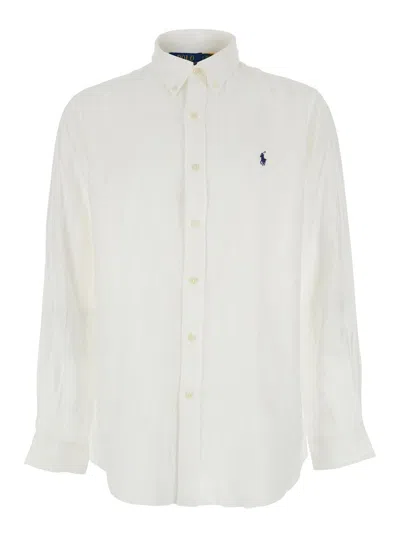 POLO RALPH LAUREN POLO RALPH LAUREN CUSTOM FIT LINEN SHIRT CLOTHING