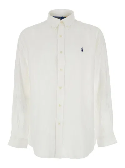 POLO RALPH LAUREN POLO RALPH LAUREN CUSTOM FIT LINEN SHIRT CLOTHING