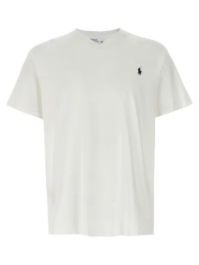 POLO RALPH LAUREN WHITE LOGO EMBROIDERY T-SHIRT