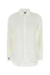 Polo Ralph Lauren White Linen Oversize Shirt In White