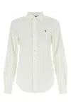 Polo Ralph Lauren Tailored White Button-down Shirt With Subtle Logo In 003