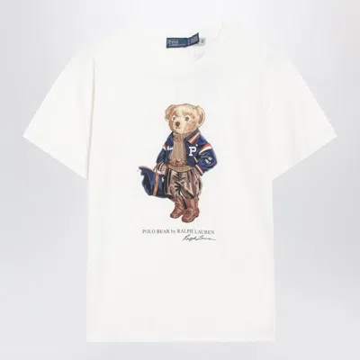 Polo Ralph Lauren White Polo Bear Cotton T-shirt
