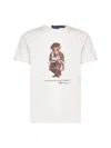 Polo Ralph Lauren White Polo Bear Custom Slim-fit T-shirt In White