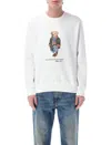 Polo Ralph Lauren White Polo Bear Graphic Sweatshirt In White