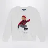 Polo Ralph Lauren Polo Bear Cotton-blend Fleece Sweatshirt In White