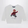 Polo Ralph Lauren Polo Bear Cotton-blend Fleece Sweatshirt In White