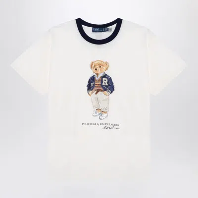 POLO RALPH LAUREN POLO RALPH LAUREN WHITE POLO BEAR T-SHIRT