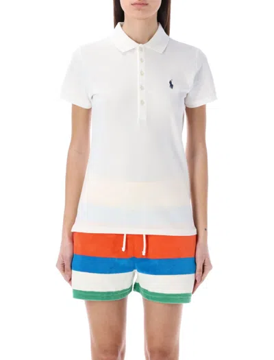 Polo Ralph Lauren White Polo Shirt With Embroidered Logo