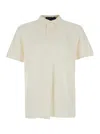 Polo Ralph Lauren White Polo Shirt With Large Pony Detail On The Front In Neutral