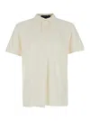 Polo Ralph Lauren White Polo Shirt With Large Pony Detail On The Front In Neutral