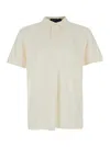 Polo Ralph Lauren White Polo Shirt With Large Pony Detail On The Front In Neutral