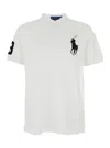 Polo Ralph Lauren White Polo Shirt With Pony Maxi Embroidery On The Front And Numeric Detail On The Sleeve
