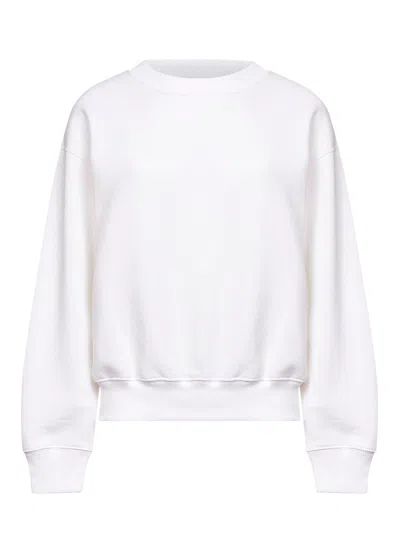 POLO RALPH LAUREN WHITE PONY EMBROIDERED CREWNECK SWEATSHIRT