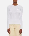 Polo Ralph Lauren Womens Logo-embroidery Cotton-knit Jumper White Xl In White