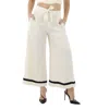 Polo Ralph Lauren White Satin Wide Leg Pants