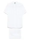 Polo Ralph Lauren Eyelet-detail Short-sleeve Shirt And Shorts Set In White