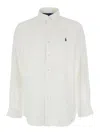 Polo Ralph Lauren Embroidered-logo Cotton Shirt In White