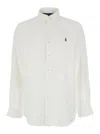 Polo Ralph Lauren Embroidered-logo Cotton Shirt In White