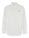 Polo Ralph Lauren Embroidered-logo Cotton Shirt In White