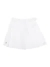 Polo Ralph Lauren White Shorts With Embroidered Pony And Pleated Details On The Front In Cotton Girl In White