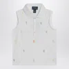 Polo Ralph Lauren White Sleeveless Polo With Logos In White