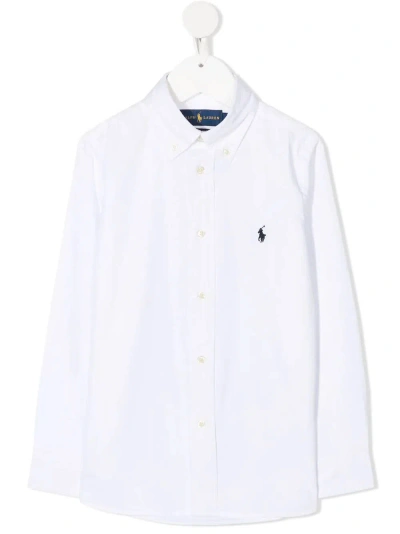 Polo Ralph Lauren Kids' White Slim-fit Oxford Shirt