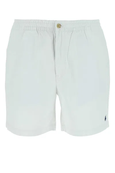 Polo Ralph Lauren White Stretch Cotton Bermuda Shorts