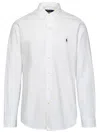 Polo Ralph Lauren Embroidered-logo Cotton Shirt In White